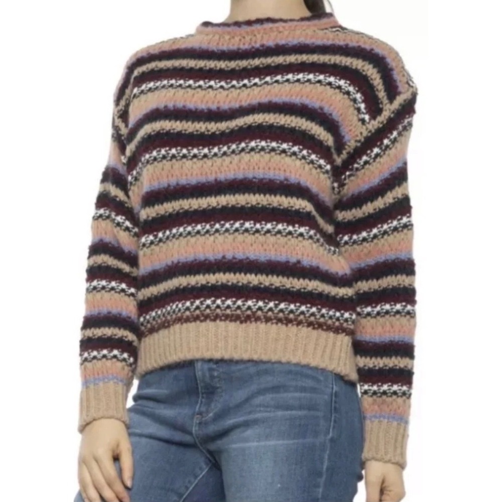 Elsmanda Anthropologie Striped Alpaca Wool Blend Sweater Womens Small Italian
